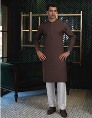 DARK BROWN COTTON KURTA | JJK-A-42283