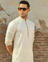 CREAM BLENDED KURTA | JJK-SP-42292