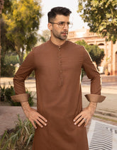 BROWN KAMEEZ SHALWAR | JJKS-A-42335