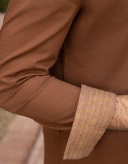BROWN KAMEEZ SHALWAR | JJKS-A-42335