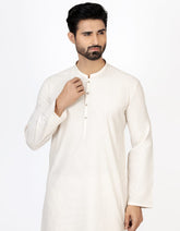 BEIGE BLENDED KURTA | JJK-A-42366