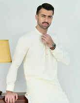 CREAM BLENDED KAMEEZ SHALWAR | JJKS-A-42388
