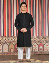 BLACK BLENDED KURTA | JTK-SP-43038