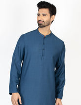 DENIM BLUE BLENDED KURTA | JJK-A-43059