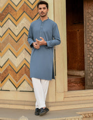 DENIM BLUE BLENDED KURTA | JJK-A-43061