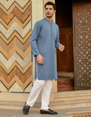 DENIM BLUE BLENDED KURTA | JJK-A-43061