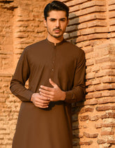 BROWN BLENDED KAMEEZ SHALWAR | JJKS-A-43071