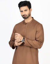 BROWN COTTON KURTA | JJK-S-43082