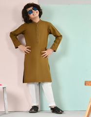 KHAKI GREEN BLENDED KURTA | JCK-43156