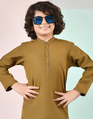 KHAKI GREEN BLENDED KURTA | JCK-43156