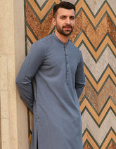 BLUISH GREY KAMEEZ SHALWAR | JJKS-A-44017