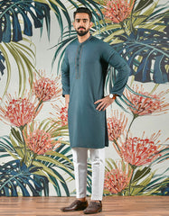 GREEN BLENDED KURTA | JJK-44076