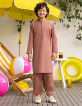 DULL BROWN BLENDED KAMEEZ SHALWAR | JCKS-A-46548