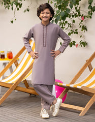 CHESTNUT BROWN BLENDED KAMEEZ SHALWAR | JCKS-A-46553