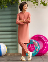 ARIZONA RED BLENDED KURTA TROUSER | JCKP-A-46564