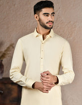 CREAM COTTON KAMEEZ SHALWAR | JJKS-S-46578