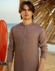 BROWN BLENDED KURTA TROUSER | JTKP-A-46583