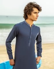 DENIM BLUE BLENDED KAMEEZ SHALWAR | JTKS-A-46600
