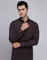BROWN COTTON KAMEEZ SHALWAR | JJKS-A-46603