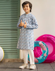 SKY BLUE COTTON KURTA | JCK-A-46611