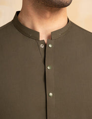 GREEN BLENDED KURTA TROUSER