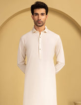 CREAM BLENDED CASUAL KAMEEZ SHALWAR
