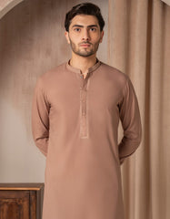 LIGHT BROWN BLENDED SEMI-FORMAL KAMEEZ SHALWAR