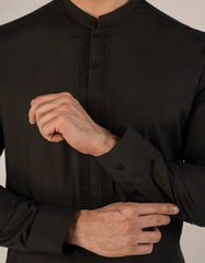 BLACK BLENDED SEMI-FORMAL KURTA TROUSER