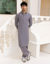 GREY BLENDED KAMEEZ SHALWAR