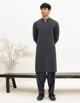 GREY BLENDED KAMEEZ SHALWAR