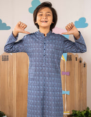 BLUE COTTON KURTA
