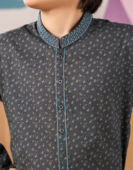 CHARCOAL GREY COTTON KURTA