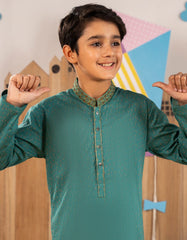 GREEN COTTON KURTA