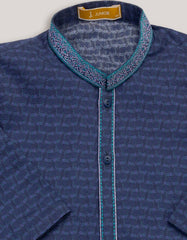 BLUE COTTON KAMEEZ SHALWAR
