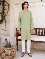 GREEN BLENDED SEMI-FORMAL KURTA