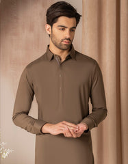 BROWN BLENDED CASUAL KAMEEZ SHALWAR