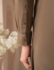 BROWN BLENDED CASUAL KAMEEZ SHALWAR