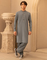 DARK CYAN BLENDED SEMI-FORMAL KAMEEZ SHALWAR