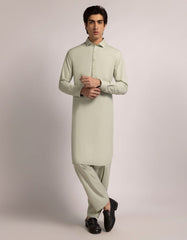 LIGHT GREEN PLAIN KAMEEZ SHALWAR