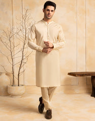 CREAM COTTON KURTA TROUSER