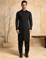 BLACK BLENDED CASUAL KAMEEZ SHALWAR