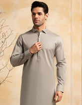 GREY COTTON CASUAL KAMEEZ SHALWAR