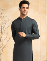 DARK GREEN COTTON CASUAL KAMEEZ SHALWAR