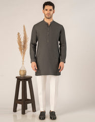 DENIM BLACK COTTON CASUAL SHORT KURTA