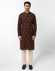 brown-cotton-semi-formal-kurta-jjks47602