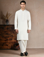 CREAM BLENDED KAMEEZ SHALWAR | JJKS-A-50034