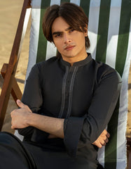 DARK GREEN BLENDED KAMEEZ SHALWAR | JTKS-A-50037