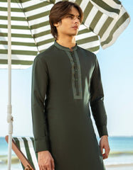 DARK GREEN KAMEEZ SHALWAR | JTKS-A-50048