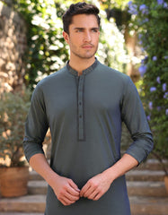 GREEN COTTON KURTA TROUSER | JJKP-A-50057