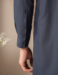 NAVY BLUE BLENDED FORMAL KURTA TROUSER